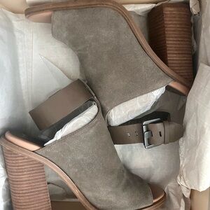 Mark Fisher Taupe Suede Heeled Sandals
